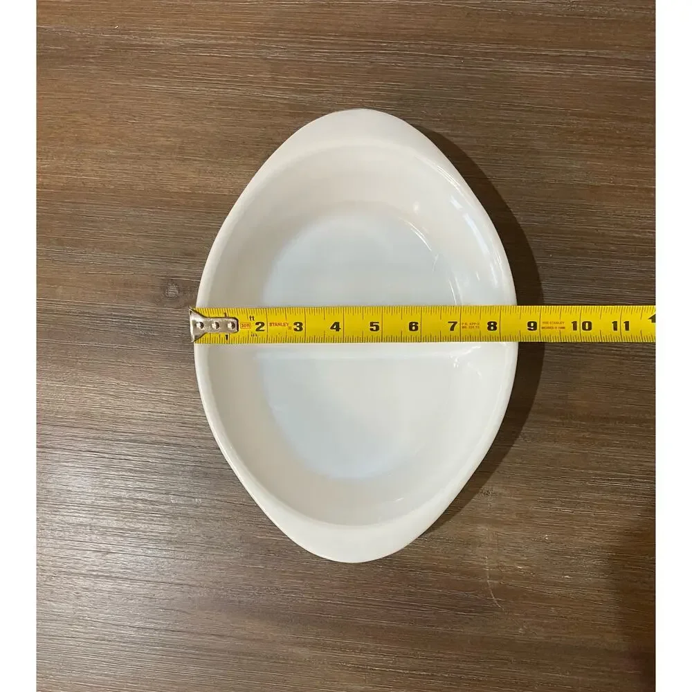 White Glasbake Divided Casserole